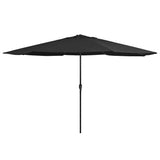 vidaXL Parasol with Metal Pole 390 cm Sand White