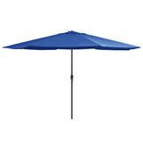 vidaXL Parasol with Metal Pole 390 cm Sand White