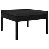 vidaXL 3-delige Loungeset met kussens poly rattan bruin