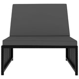 vidaXL Tuinstoelen 2 st verstelbaar met tafel poly rattan bruin