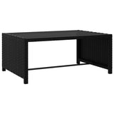 vidaXL Tuinstoelen 2 st verstelbaar met tafel poly rattan bruin