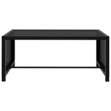 vidaXL Tuinstoelen 2 st verstelbaar met tafel poly rattan bruin