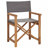 vidaXL Folding Director's Chairs 2 pcs Solid Teak Cream