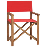 vidaXL Folding Director's Chairs 2 pcs Solid Teak Cream