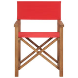 vidaXL Folding Director's Chairs 2 pcs Solid Teak Cream