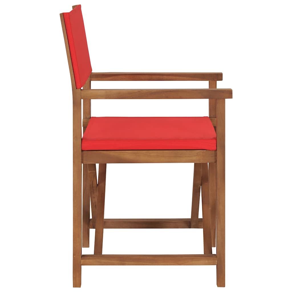 vidaXL Folding Director's Chairs 2 pcs Solid Teak Cream