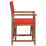 vidaXL Folding Director's Chairs 2 pcs Solid Teak Cream