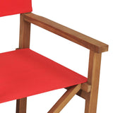 vidaXL Folding Director's Chairs 2 pcs Solid Teak Cream