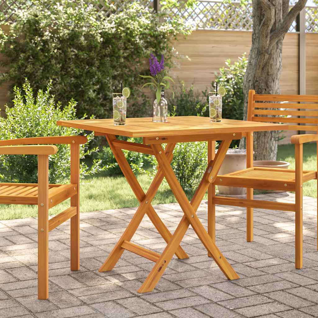 vidaXL Tuintafel inklapbaar 85x76 cm massief teakhout