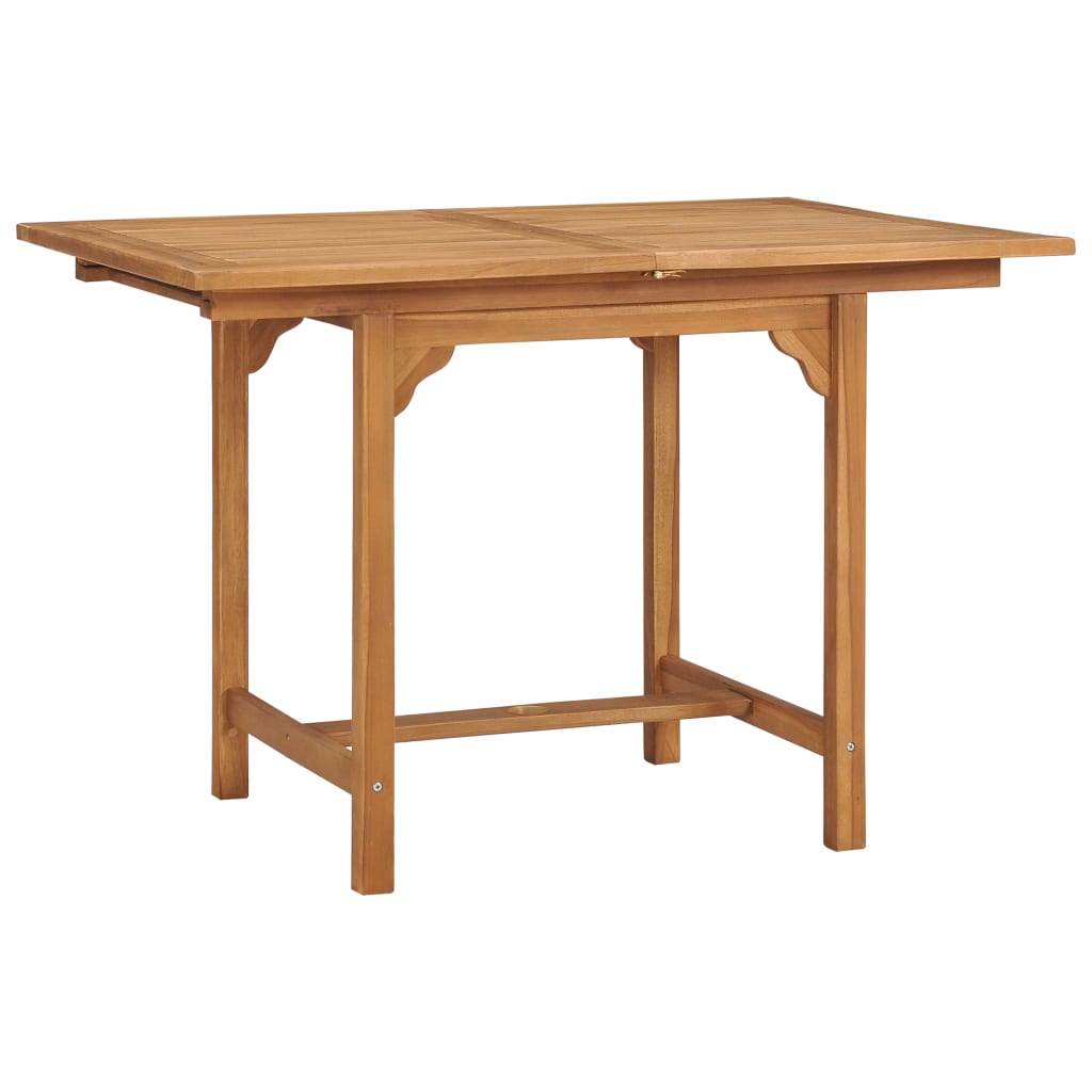 vidaXL Tuintafel verlengbaar (110-160)x80x75 cm massief teakhout