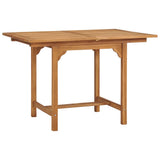 vidaXL Tuintafel verlengbaar (110-160)x80x75 cm massief teakhout