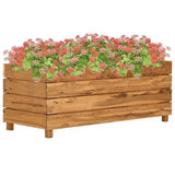 vidaXL Plantenbak verhoogd 50x40x38 cm gerecycled teakhout en staal