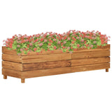 vidaXL Plantenbak verhoogd 50x40x38 cm gerecycled teakhout en staal