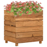 vidaXL Plantenbak verhoogd 50x40x38 cm gerecycled teakhout en staal