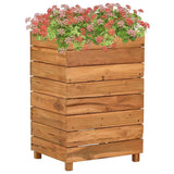 vidaXL Plantenbak verhoogd 50x40x38 cm gerecycled teakhout en staal