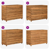 vidaXL Plantenbak verhoogd 50x40x38 cm gerecycled teakhout en staal