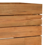 vidaXL Plantenbak verhoogd 50x40x38 cm gerecycled teakhout en staal