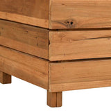 vidaXL Plantenbak verhoogd 50x40x38 cm gerecycled teakhout en staal