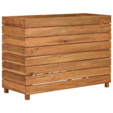 vidaXL Plantenbak verhoogd 50x40x38 cm gerecycled teakhout en staal