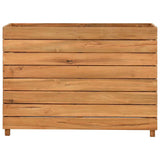 vidaXL Plantenbak verhoogd 50x40x38 cm gerecycled teakhout en staal