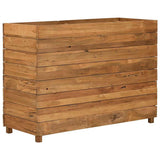 vidaXL Plantenbak verhoogd 50x40x38 cm gerecycled teakhout en staal