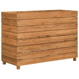 vidaXL Plantenbak verhoogd 50x40x38 cm gerecycled teakhout en staal