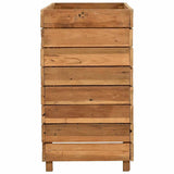 vidaXL Plantenbak verhoogd 50x40x38 cm gerecycled teakhout en staal