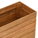 vidaXL Plantenbak verhoogd 50x40x38 cm gerecycled teakhout en staal