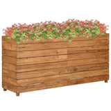 vidaXL Plantenbak verhoogd 50x40x38 cm gerecycled teakhout en staal