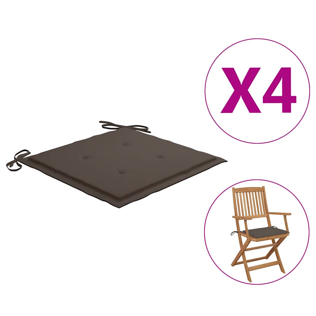 vidaXL Garden Chair Cushions 2 pcs 40x40x4 cm oxford fabric anthracite