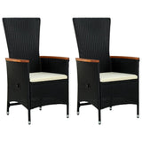 vidaXL Tuinstoelen 2 st met kussens poly rattan beige