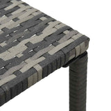 vidaXL Ligbedden met tafel poly rattan bruin