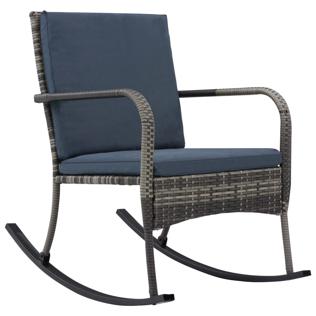 vidaXL Tuinschommelstoel poly rattan bruin