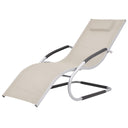 vidaXL Sun Lounger with Cushion Aluminum and Textilene Black
