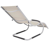vidaXL Sun Lounger with Cushion Aluminum and Textilene Black