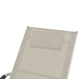 vidaXL Sun Lounger with Cushion Aluminum and Textilene Black
