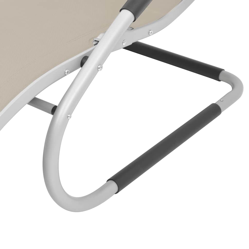 vidaXL Sun Lounger with Cushion Aluminum and Textilene Black