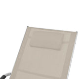 vidaXL Sun Lounger with Cushion Aluminum and Textilene Black