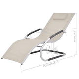 vidaXL Sun Lounger with Cushion Aluminum and Textilene Black