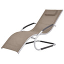 vidaXL Sun Lounger with Cushion Aluminum and Textilene Black