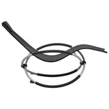 vidaXL Kids' Sun Lounger Steel Black