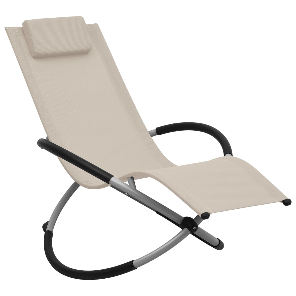 vidaXL Kids' Sun Lounger Steel Black