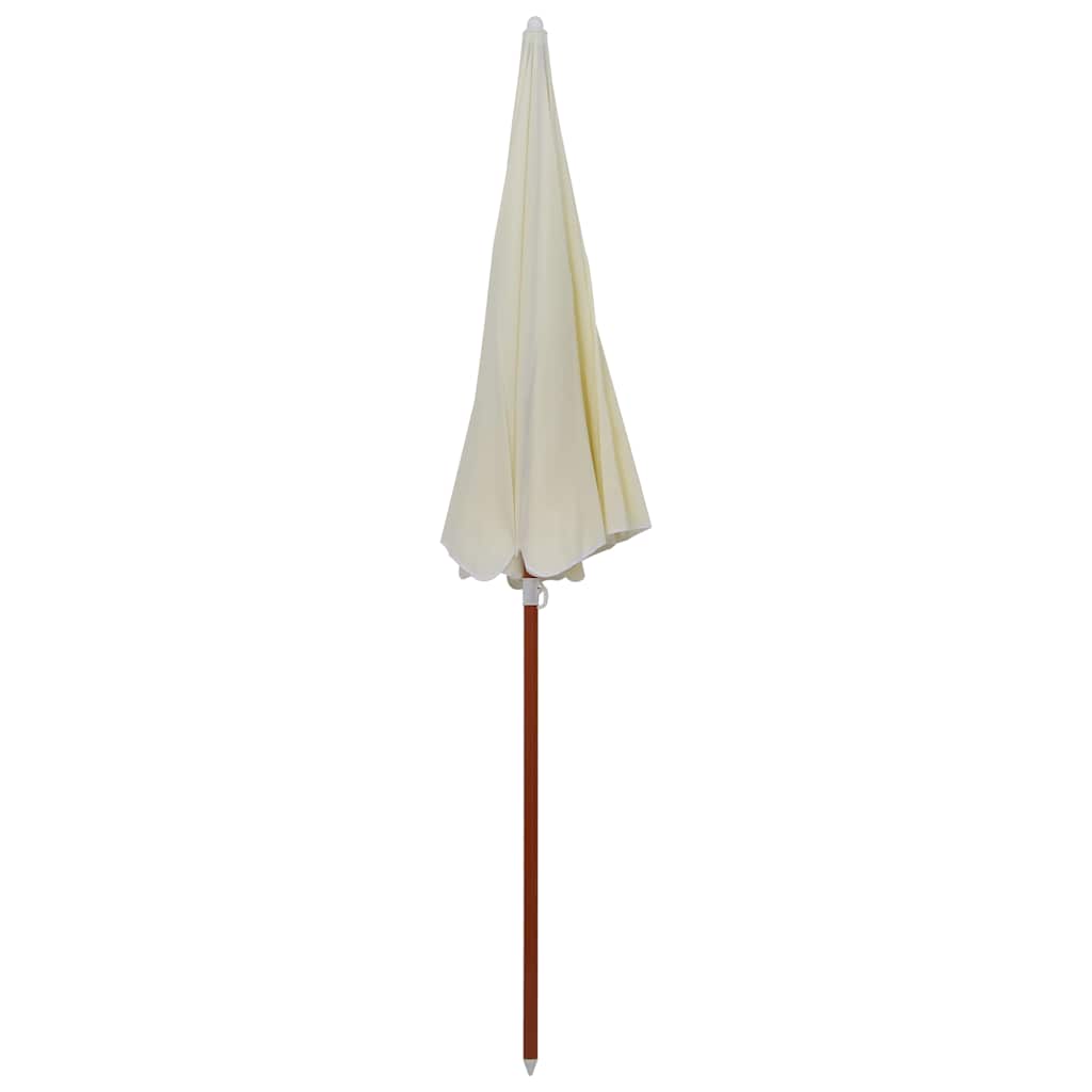 vidaXL Parasol met stalen paal 180 cm zandkleurig