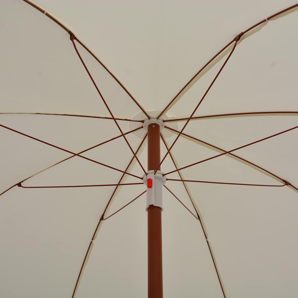 vidaXL Parasol met stalen paal 180 cm zandkleurig