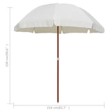 vidaXL Parasol met stalen paal 180 cm zandkleurig