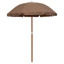 vidaXL Parasol met stalen paal 180 cm zandkleurig