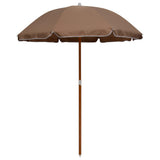vidaXL Parasol met stalen paal 180 cm zandkleurig