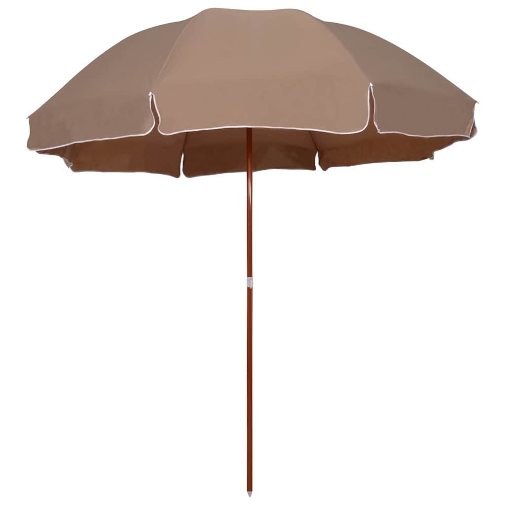 vidaXL Parasol met stalen paal 180 cm zandkleurig