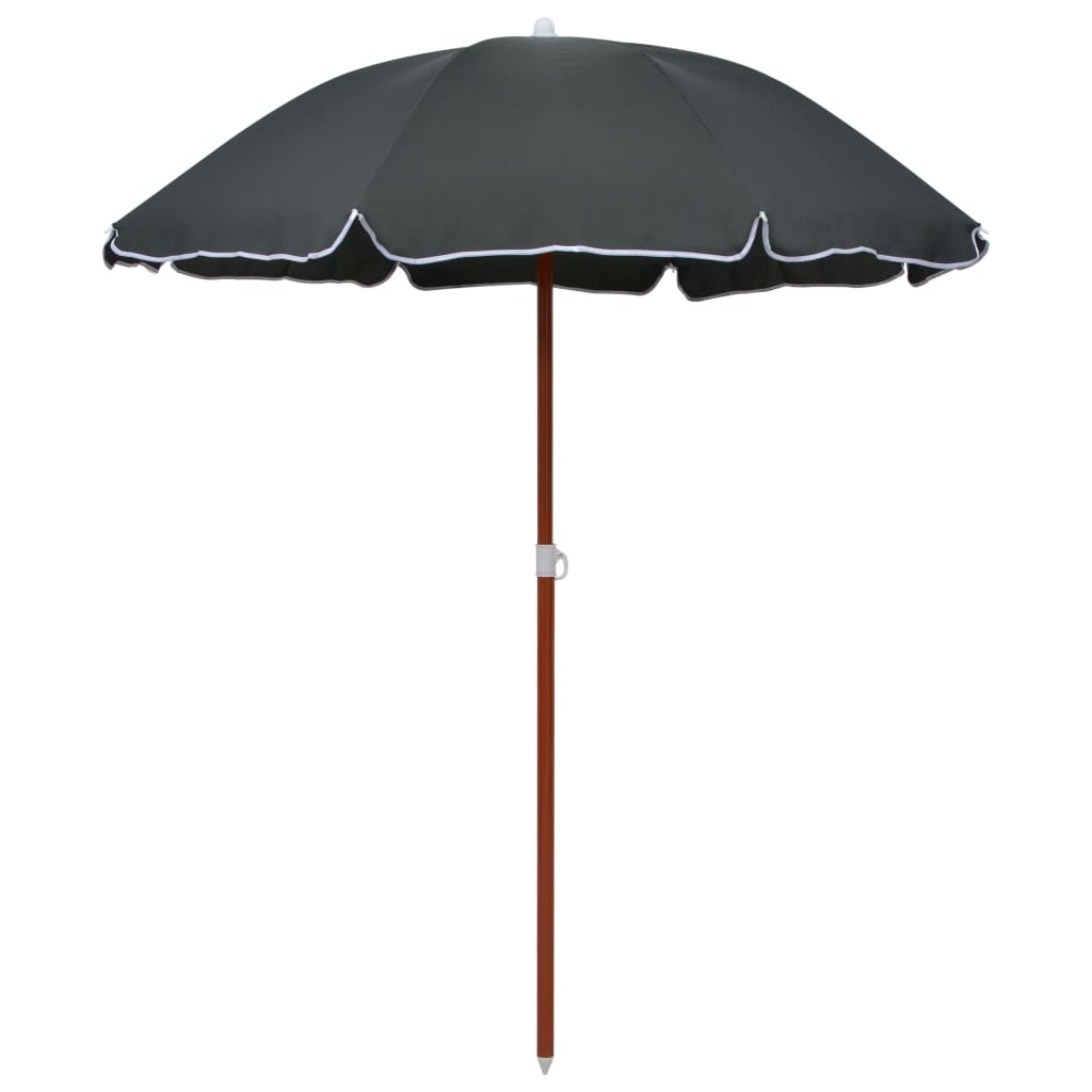 vidaXL Parasol met stalen paal 180 cm zandkleurig