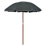 vidaXL Parasol met stalen paal 180 cm zandkleurig